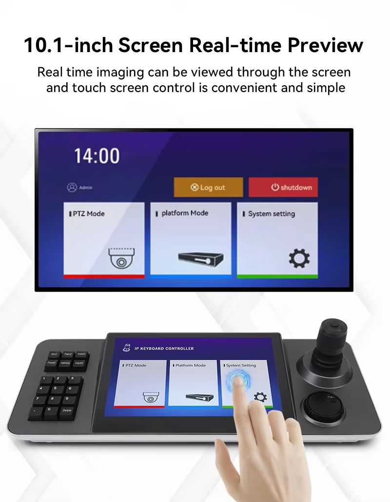 MKB3000 Touch Screen PTZ Controller Joy Stick Church Broadcast
