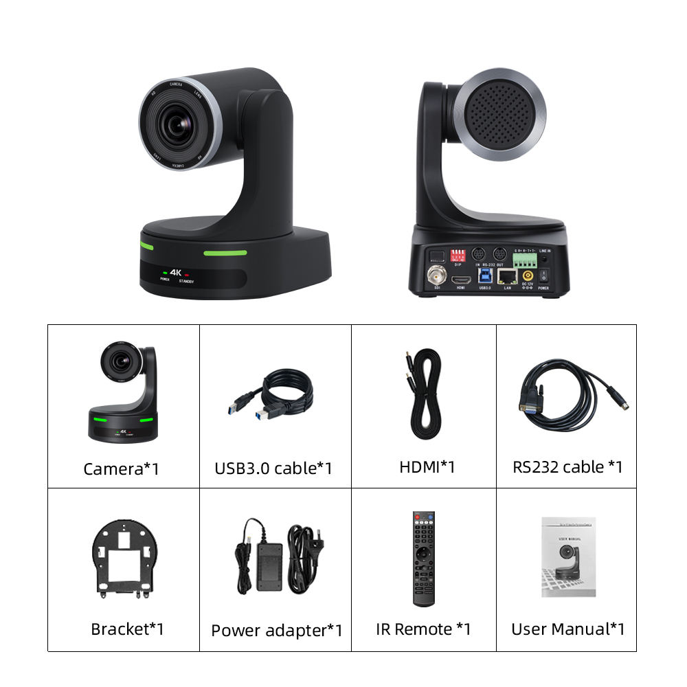 MC3808 4K 20X NDI SDI PTZ Video Conference Meeting Room Camera