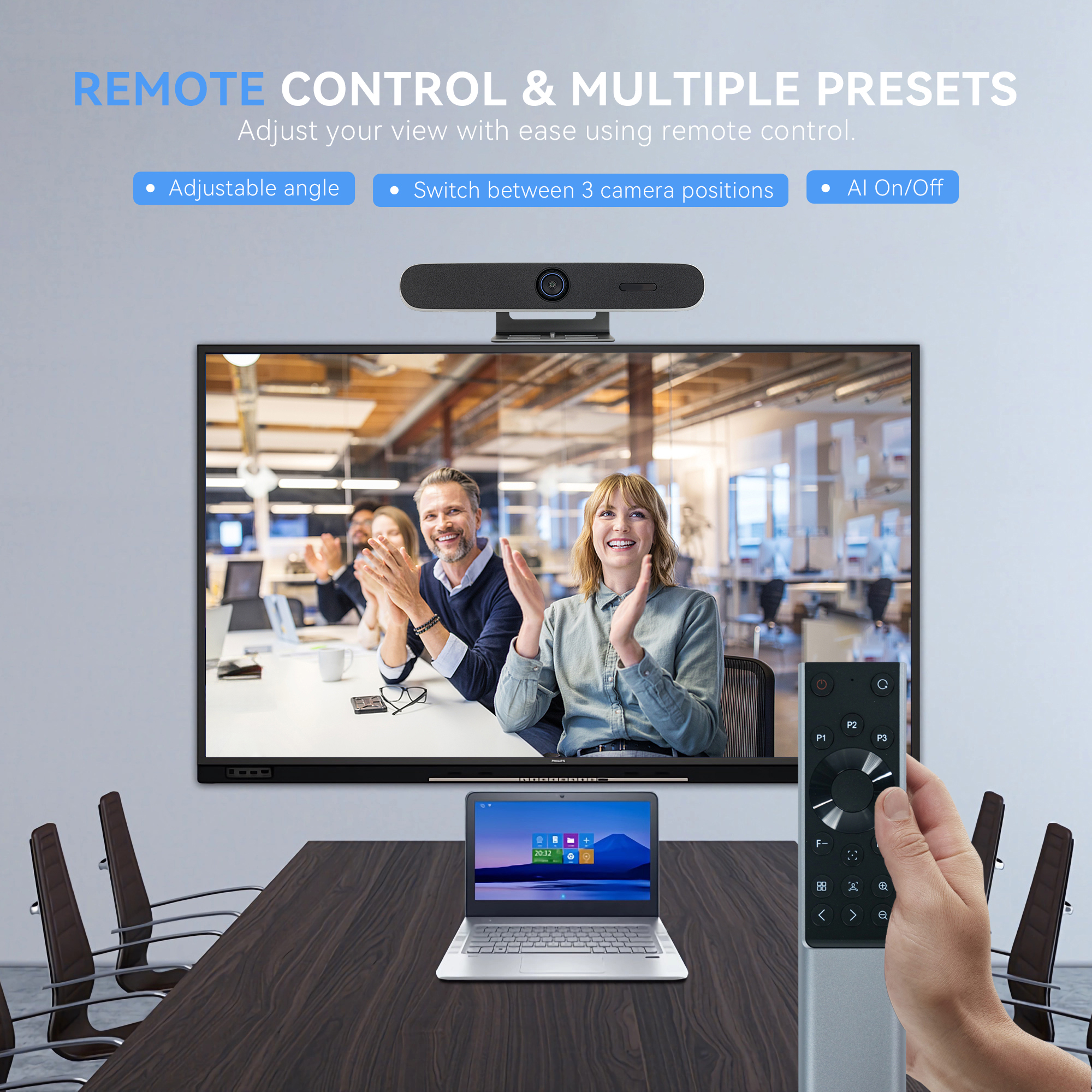 4K Wired and Wireless All in one Video Bar